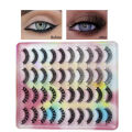 LTWEGO Lashes 5/10/20 Pairs 3D Faux Mink Lashes Russian Strip DD Curl False Eyelashes Fluffy Volume Eyelash Extension Makeup.
