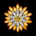 Brooch Pin Jewelry New Fashion Retro Women Fashion Flower Brooch Crystal Rhinestone Jewelry for Wedding Dating Party Gift. 