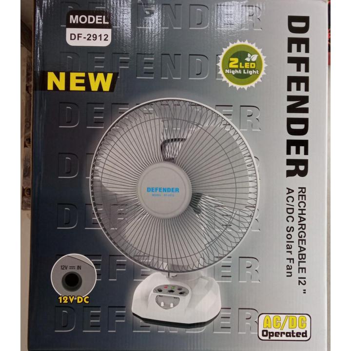 DEFENDER 12" Rechargeable Fan AC/DC original Defender KTH 2912