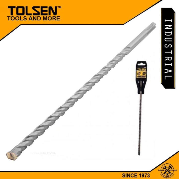 TOLSEN 12x160mm SDS Plus Hammer Drill Bit (Ø 12 x Length 160mm) Industrial Grade Model: 75328