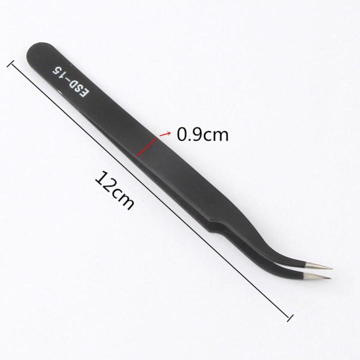 Sewing Tools Excellent Quality Bend Straight Tweezers Stainless Steel Anti-static Cross Sewing Accessories Tools Supplies DIY