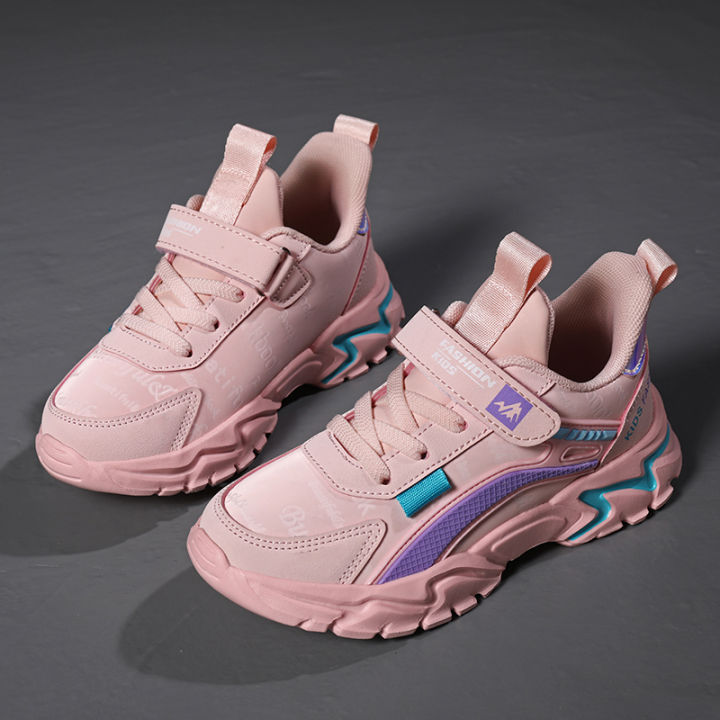 Children%20Sneakers%20Casual%20Shoes%20for%20Girls%20Pink%20Comfortable%20Leather%20Running%20Sports%20Kids%20Girl%20Flat%20Breathable%20Shoes%20-%20Image%203