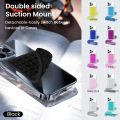 2 Pack Suction Cup Phone Case Mount Double-Sided,Silicon Sticky Phone Stand for iPhone and Android, Hands-Free Strong Grip Holder for Selfies and Videos. 