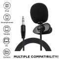 3.5mm Mini Wired Clip-on Microphone For Laptop Phone Tablet PC Recording Speaker Portable Noise Reduction Lavalier Microphone. 
