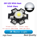 3W 20mm Black PCB Plate White 3 Watt 3.7V Ultra Bright WHITE Color Torch Light 3W LED SMD Chip 3V 3.7V Metal Plate Heat Sink Aluminum Base 20mm PCB DIY LED Light Bulbs mini Smd. 