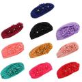 Flower Hijab Turban Head Warmer for Women Diamonds Soild Color Muslim Headscarf Bonnet Inner Hijabs Arab Head Wraps Indian Hat.