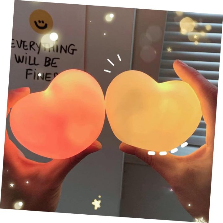 1pcs Heart Shaped Night Light, Cute Lamp, Portable Love Heart Lights, Gift for Valentine's Day Anniversary Wedding