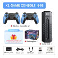 New X2 Game Stick 4K 3D HD Retro Video Game Console Wireless Controller TV Game Play 256G 58000 Retro Games Children Gift. 