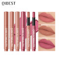 QIBEST Matte Lipstick Pen Lip Balm Moisturising Long Lasting Lip Tint Non-Stick Cup Sculpting Lipstick Lipliner Lips Makeup. 