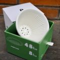 LILI Ceramic Coffee Dripper 2-4 Cups Pour Over Coffee Maker Coffee Filter Cup Hand Drip Reu Filters MDelicate Complex.