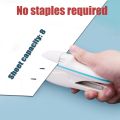 New No Nail tapling Machine Mini Cute Book tapler White.