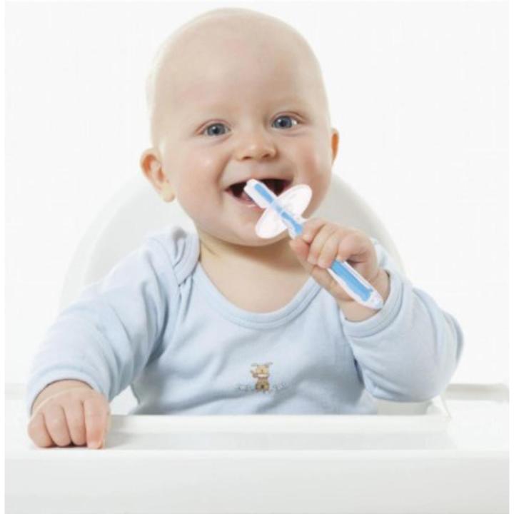Baby Soft Silicone Bristles Teether Care Training Toothbrush (1 pcs/Multi Color)