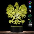 Polish Coat of Arms Polska 3D Optical illusion USB Light Home Decor Patriotic Polish Eagle Falcon LED Novelty Desk Night Lamp. 