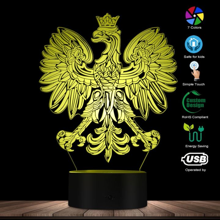 Polish%20Coat%20of%20Arms%20Polska%203D%20Optical%20illusion%20USB%20Light%20Home%20Decor%20Patriotic%20Polish%20Eagle%20Falcon%20LED%20Novelty%20Desk%20Night%20Lamp%20-%20Image%203