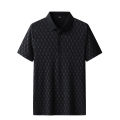 Summer men's lapel BT shirt business casual high elastic non-marking ice silk thin short sleeve polo shirt men's one piece dropshipping.