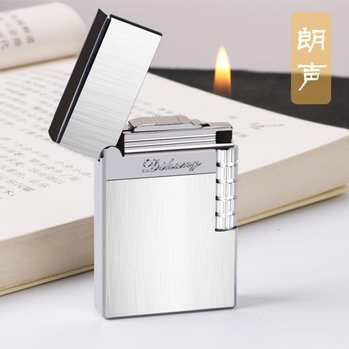 DIKANG Langsheng Lighter Inflatable Ringing Copper Side Sliding Steel Tone Crisp and Bright Personality Creative Trendy Net Red Men's Grinding Wheel