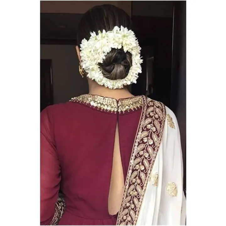white-%20Color%20Artificial%20Hair%20Flower%20For%20Woman%20-%20Image%203