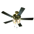 Usha Fontana Maple 1250mm/50” Ceiling Fan (Antique Brass).