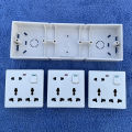 Electric Combined Multi Socket 8 Pin Socket 3 Pcs With 3 Gang Box. 