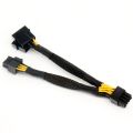 Dual 4Pin IDE Molex to GPU Dual (6+ 2)Pin Power Supply Cable Adapter. 