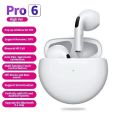 For Xiaomi iPhone Huawei Samsung TWS Pro6 Bluetooth Earphone Headphones Noice Cancelling Earbuds With Mic Pro6 Wireless Headset_Prime Hut.