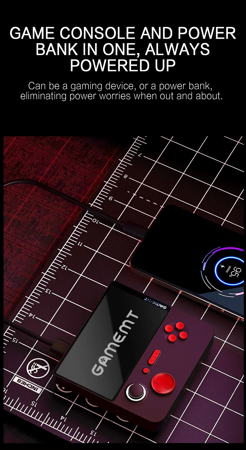 Gadgetoo E5 Handheld Game Console 5-Inch Ips Large Screen Arcade Two Player Battle Game Console 22W Fast Charging 32Gb/64Gb ( Double Player )