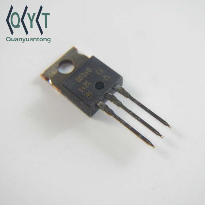 A Class IRF840 IRF 840 500V 8A 75W TO-220 N-Channel Power MOSFET 3 Pin IC Power Transistor Field Effect MOSFET IC Electronic Components Electrical Circuitry Parts