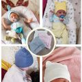Soft Newborn Hat Baby Beanie Cotton Infant Bonnet Baby Cap for Girls Boys Kids Hats Newborn Photography Props Accessories 0-12MHeadbands. 
