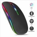 Rechargeable Wireless Rgb Waterproof Optical Mouse For Pc And Laptop Gamer Dual Model 2.4Ghz Mouse - Versatile And Waterproof Wireless Gaming Mouse.