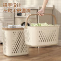 Household dirty clothes basket large-capacity bathroom bathing and clothing artifact internet celebrity bathroom clothes storage basket bucket. 