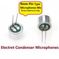 3Pcs- THT Electret Condenser Microphones 9mm Electret Condenser Mic Multipurpose Microphone Mini MIC Cartridge 2 Pin Leads. 