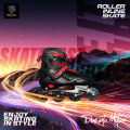 Inline Roller Skating Shoes - Size (39-42) - Black - Sports Alpha. 