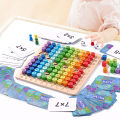 3 in 1 Multiplication Math Board Toy Wooden Brain Development Math Counting Toy for Children Early Learning Educational Toy. 