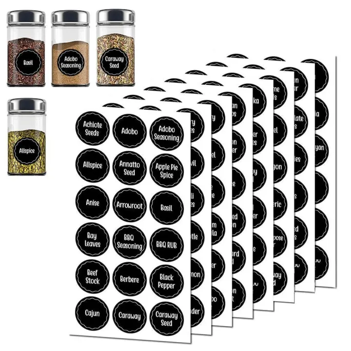8%20Sheet%20144pcs%20Spice%20Sticker%20Reusable%20Container%20Jam%20Labels%20Kitchen%20Stickers%20Organizer%20Wall%20Sticker%20Home%20Decor%20Chalkboard%20Label%20-%20Image%203