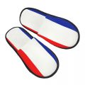 Custom French Flag France Soft Memory Foam House Slippers Women Cozy Warm Anti-Skid Slipper.