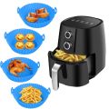 Air Fryer Silicone Pot Air Fryer Silicone Baking Pan Air Fryer Tray, Food Safe Air fryers Oven Accessories (Sky Blue)- 2pcs. 
