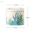 Ceramic Storage Canister, Ceramic Tea , Exquisite Glaze Tea Tin with Lid, Sealed Jar, Coffee Jar Condiment Jar for Serving Leaves. 