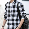 Black & White Check Shirt For Men.