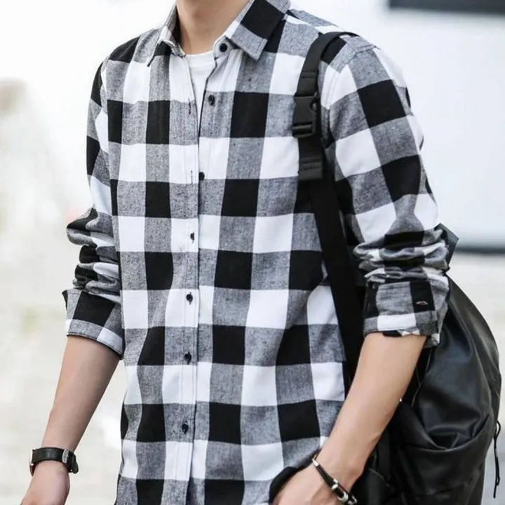 Black%20&%20White%20Check%20Shirt%20For%20Men%20-%20Image%203