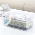 Household Transparent Storage Box Desktop Plastic Organizer Box Storage Box.