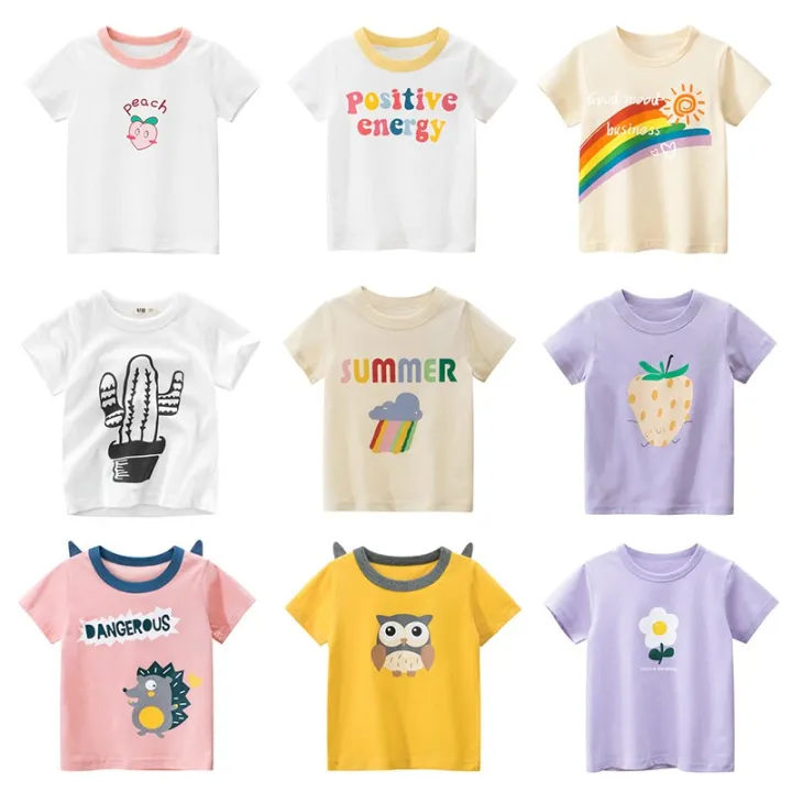 Kids%20T%20Shirts%20Summer%20Boys%20Girls%20Children%20Short%20Sleeve%20T-Shirt%20P2023rint%20Baby%20Boy%20Child%20Girl%20Tees%20White%20Yellow%20Toddler%20Clothing%20Tops%20-%20Image%204
