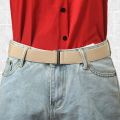 Adjustable Size Flat Buckle Elastic Waist Belt Jeans Pant Belt Women Belt No Show Stretch Belt Invisible Belt Slim Elastic Band. 