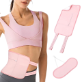 Castor Oil Wrap Adjustable Reusable Castor Oil Pack Wrap Elastic Strap Machine Washable Anti Oil Leak Pink.