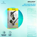 AWEI Z1 Wired Earphone Dual Driver Headset Sport Bass Sound Earphones With Mic MP3 3.5mm Jack.