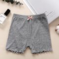 New Girls Shorts Modal Princess Bow Ruffle Children Saft Short Pants Soft Candy Color Boxer Short Leggings Kids Clothing.