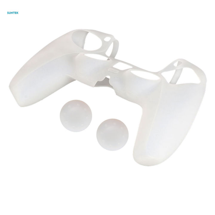 Soft Silicone Skin Protective Case Cover Grip for PS5 Controller White