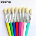EZONE Paint Brush For Children Oil Watercolor Painting Candy Color Plastic Handel Bristel Brushes Gouache Drawing Art Supply.