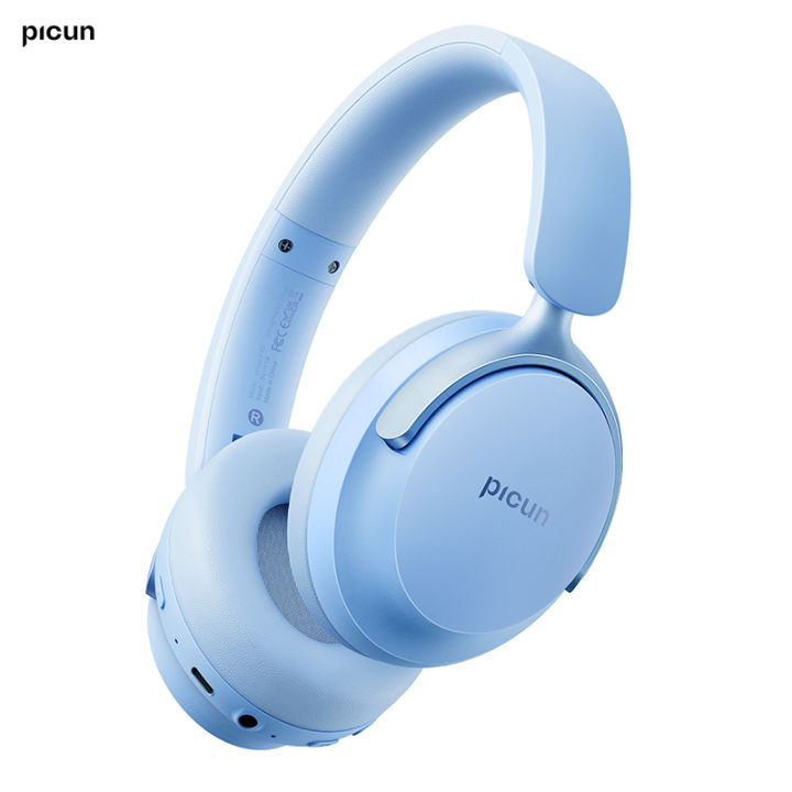 Picun NC60 ANC Wireless Headphones Hybrid Active Noise Cancellation Headset Bluetooth 5.4 Hi-Res Audio Earphones 130H Playtime