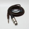1/4 Inch TS Male to XLR Female Cable Unbalanced 6.35mm Mono to XLR Mic Cable 4N OFC Conductor Dual Shielding Noise Free Cable 1.5M.
