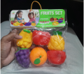 Fruits set Rubber fol set For Kids Soft Toys 6 pics with Bashi.